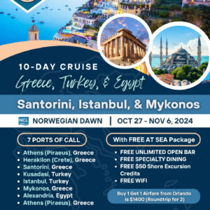 Santorini, Istanbul, & Mykonos