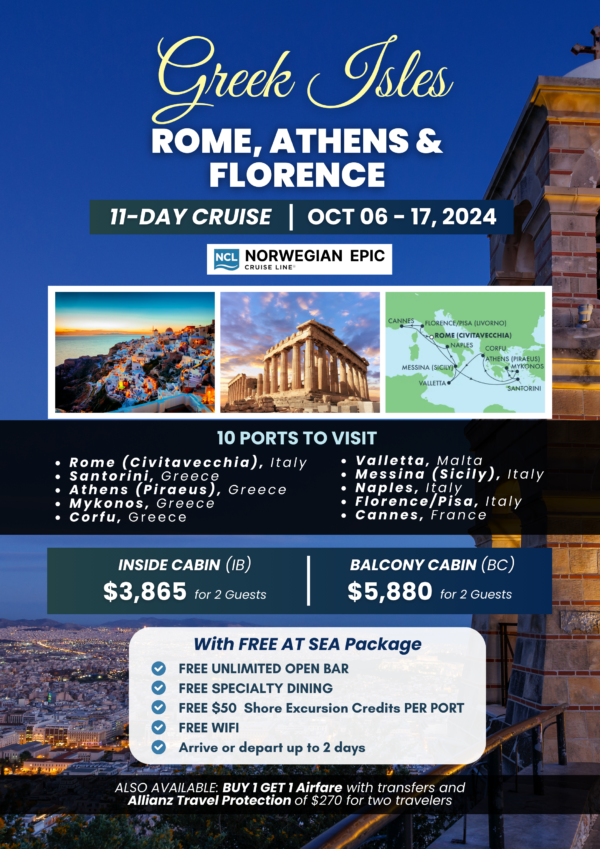 Rome, Athens, & Florence
