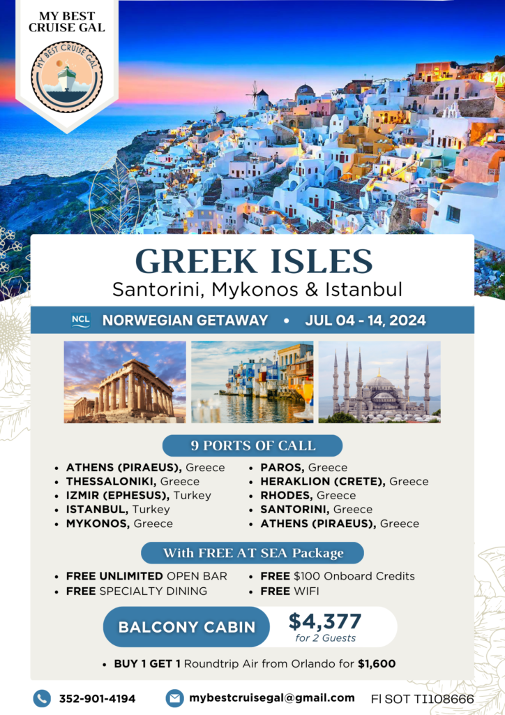 Greek Isles: Santorini, Mykonos, & Istanbul