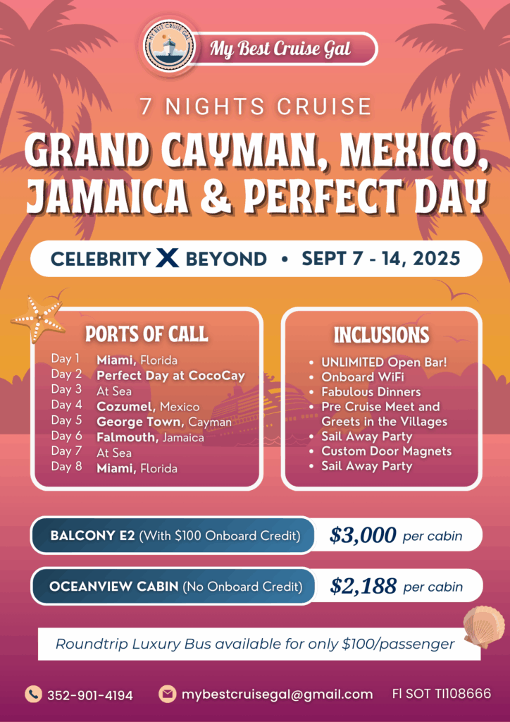 Grand Cayman, Mexico, Jamaica & Perfect Day